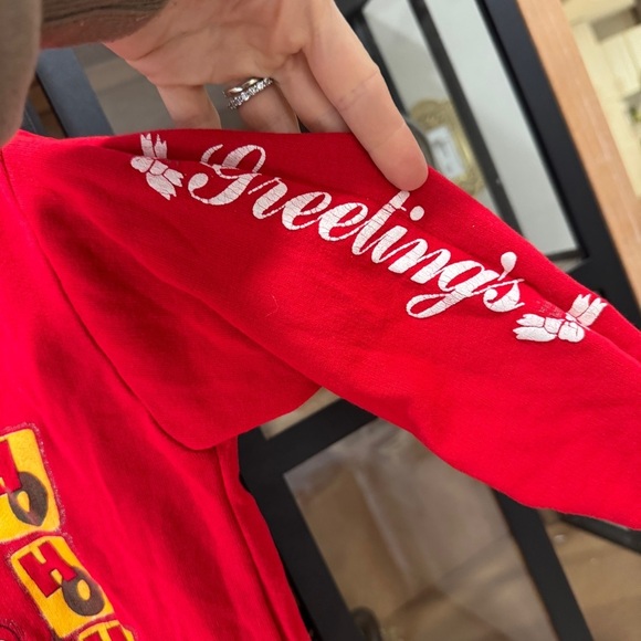 Vintage 90s Disney Mickey Mouse Santa Sweatshirt Christmas long sleeve tee - Picture 4 of 8